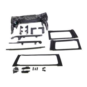 Twill Soft Top Kit in Black with Clear Windows for Jeep Wrangler JL Unlimited 2018-2024