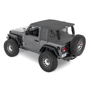 Trektop Halftop n Black Diamond Material for Jeep Wrangler JL with Bestop Trektop 2018-2024