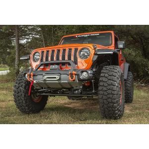 Venator Front Bumper Stubby with Grille Guard for Jeep Wrangler JL 2018-2024 and Gladiator JT