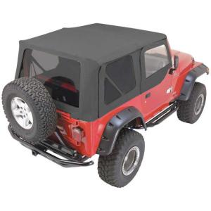 Complete Soft Top Kit with Upper Doors and Tinted Windows for Jeep Wrangler TJ 1997-2006