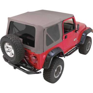 Complete Soft Top Kit with Tinted Windows for Jeep Wrangler TJ 1997-2006 with Full Steel Doors