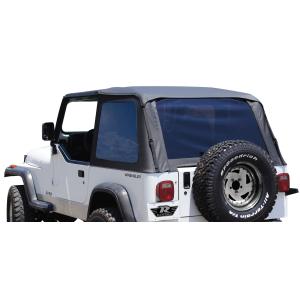 Trail Top Soft Top with Tinted Windows in Black Diamond forJeep Wrangler YJ 1992-1995