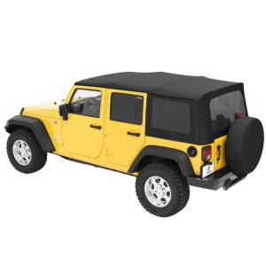 Sailcloth Replace-a-top Soft Top with Tinted Windows for Jeep Wrangler Unlimited JK 2010-2018 4 Door