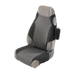 Neoprene Seat Protectors in Black/Gray for Jeep CJ-5, CJ-7, CJ-8 Scrambler, Wrangler YJ, TJ 1976-2006 and Unlimited