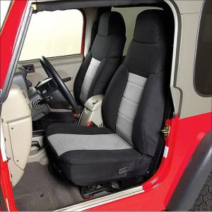 Fabric Custom-Fit Front Seat Covers for Jeep Wrangler TJ 2003-2006 and Unlimited