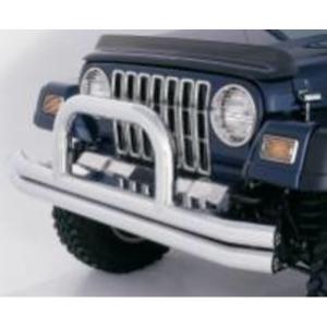 Front Bumper with Hoop in Stainless for Jeep CJ-5, CJ-7, CJ-8 Scrambler, Wrangler YJ, TJ 1976-2006 and Unlimited