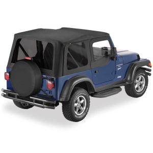 Sailcloth Replace-a-top Soft Top with Half Door Skins and Tinted Windows for Jeep Wrangler TJ 1997-2002