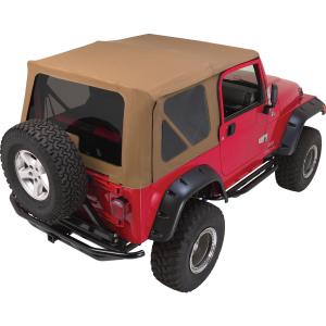 Complete Soft Top Kit with Tinted Windows for Jeep Wrangler TJ 1997-2006 with Full Steel Doors