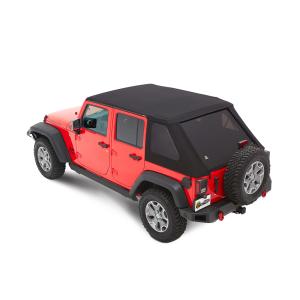 Trektop NX Soft Top in Black Diamond for Jeep Wrangler JK 2007-2018 4-Door