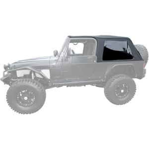 Sailcloth Trail Top Soft Top with Tinted Windows in Black Diamond for Jeep Wrangler TJ 2004-2006 Unlimited