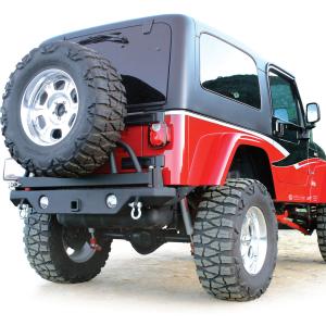 Rear Recovery Bumper with Tire Swing for Jeep Wrangler YJ, TJ 1987-2006 and Unlimited