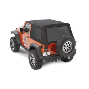 Trektop NX Glide Soft Top in Black Diamond for Jeep Wrangler JK 2007-2018 2 Door