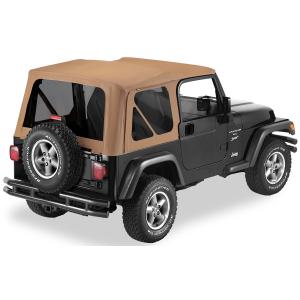 Sailcloth Replace-a-top Soft Top with Tinted Windows in Spice for Jeep Wrangler TJ 1997-2006