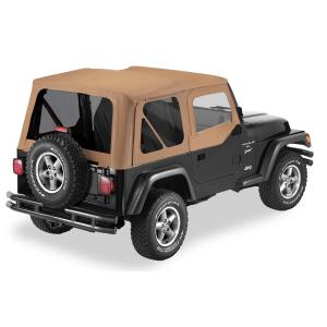 Sailcloth Replace-a-top Soft Top with Half Door Skins and Tinted Windows for Jeep Wrangler TJ 1997-2002