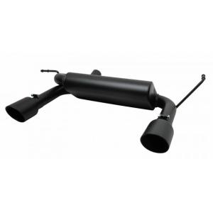 Black Ceramic Split Rear Exhaust for Jeep Wrangler JK 2007-2018