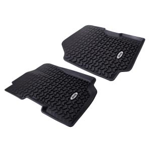 Jeep Logo All Terrain Front Floor Liner Pair for Jeep CJ-5, CJ-7, CJ-8 Scrambler and Wrangler YJ 1976-1995