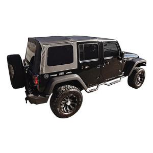 Replacement Soft Top in Black Diamond with Tinted Windows for Jeep Wrangler JK 2007-2009 4 Door