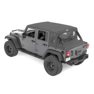 Trektop Halftop n Black Diamond Material for Jeep Wrangler JK 2007-2018 Unlimited with Bestop Trektop