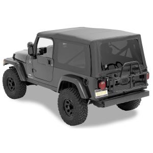 Supertop NX Soft Top with Tinted Windows without Doors in Black diamond for Jeep Wrangler Unlimited TJ 2004-2006