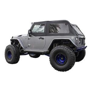 Bowless Soft Top in Black Diamond for Jeep Wrangler JK 2007-2018 2 Door