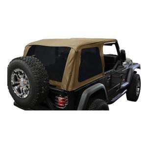 Bowless Soft Top with Tinted Windows for Jeep Wrangler TJ 1997-2006