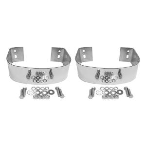 Rear Bumperette Set in Stainless Steel for Jeep CJ and Wrangler YJ 1976-1995