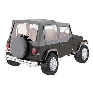 Complete Soft Top with Clear Windows for Jeep Wrangler YJ 1987-1995