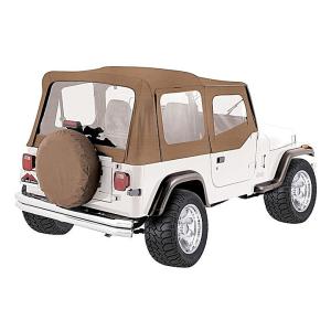 Complete Soft Top with Clear Windows for Jeep Wrangler YJ 1987-1995