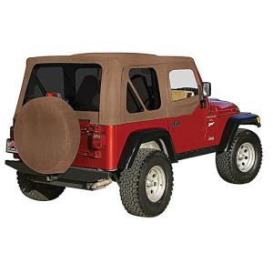 Replacement Soft Top with Tinted Windows in Spice for Jeep Wrangler TJ 1997-2006 with Half Doors