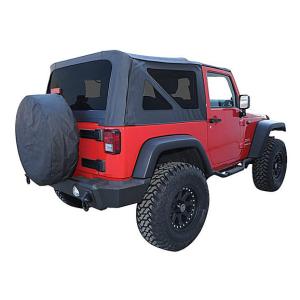 Replacement Soft Top in Black Diamond with Tinted Windows for Jeep Wrangler JK 2007-2009 2 Door