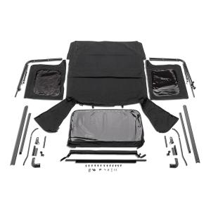 Complete Soft Top w/Frame for Jeep CJ7 and Wrangler YJ 1976-1995 with Full Steel Doors