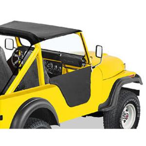 Soft Half Doors in Black Vinyl for Jeep CJ5 1976-1983