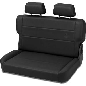 TrailMax II Fold and Tumble Rear Bench Seat in Vinyl for Jeep CJ5, CJ6, CJ7, CJ8 Scrambler and Wrangler YJ 1955-1995