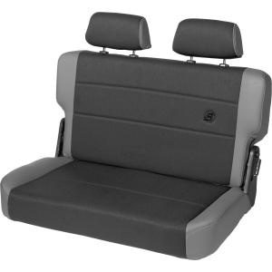 TrailMax II Fold and Tumble Rear Bench Seat in Fabric for Jeep CJ5, CJ6, CJ7, CJ8 Scrambler and Wrangler YJ 1955-1995