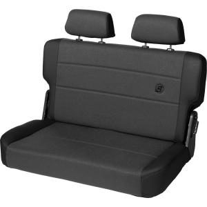 TrailMax II Fold and Tumble Rear Bench Seat in Fabric for Jeep CJ5, CJ6, CJ7, CJ8 Scrambler and Wrangler YJ 1955-1995