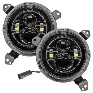 7" High Powered Projector LED Headlight Pair without Halo Ring