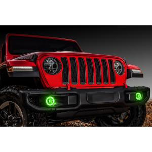 Waterproof LED Fog Light Halo Kit for Jeep Wrangler JL 2018-2024