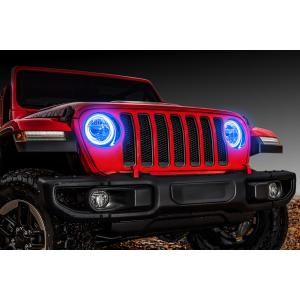 Waterproof Surface Mount LED Headlight Halo Kit with Blue Halo Ring