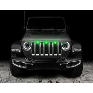 Pre-Runner Style LED Grill Light Kit in Green for Jeep Wrangler JL 2018-2023