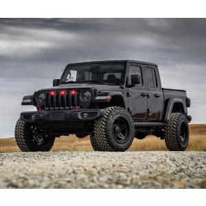 Pre-Runner Style LED Grill Light Kit in Red for Jeep Gladiator JT 2020-2023