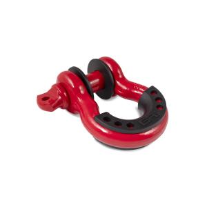 3/4" D-Ring with Isolator (Single) in Red with Black Isolator