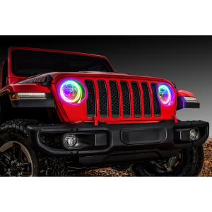 Waterproof Surface Mount LED Headlight Halo Kit with BC1 ColorSHIFT Halo Ring