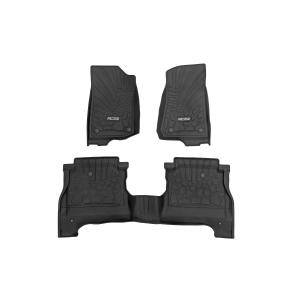 Rough Country Flex-Fit Floor Mats FR & RR RR Lockable Jeep Gladiator JT 4WD 2020-2024