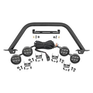 Safari Bar 3.5in Round LED Quad Black Amber DRL OE Modular Steel Ford Bronco 21-24