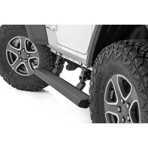 Rough Country Power Running Boards Dual Electric Motor 2 Door Jeep Wrangler JL 2018-2024