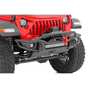 Rough Country Front Winch Bumper Tubular Skid Plate Jeep Gladiator JT/Wrangler JK & JL/Wrangler Unlimited