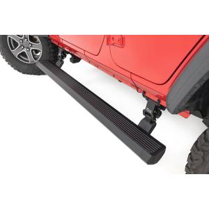 Rough Country Power Running Boards Dual Electric Motor 4 Door Jeep Wrangler JL 2018-2024