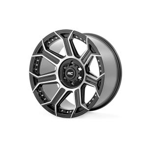 Rough Country 89 Series Wheel One-Piece Black Machined Gunmetal 20x9 6x5.5 +18mm