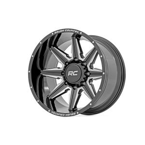 Rough Country 91M Series Wheel One-Piece Gloss Black 20x12 6x5.5 -44mm