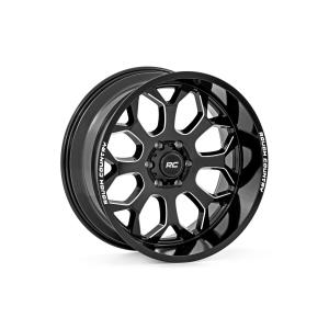 Rough Country 96 Series Wheel One-Piece Gloss Black 22x10 6x5.5 -19mm